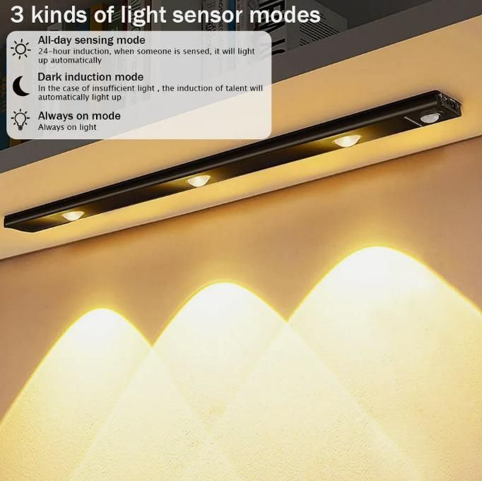 Smart LED Cabinet Light with Motion Sensor – Stick-On & Magnetic 💡