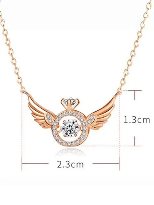 Rose Gold Angel Wings Pendant – A Symbol of Love & Protection🧚‍♀️